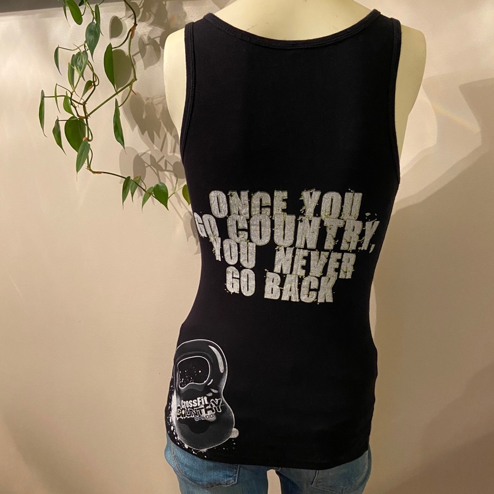CrossFit workout tank size M once you go country